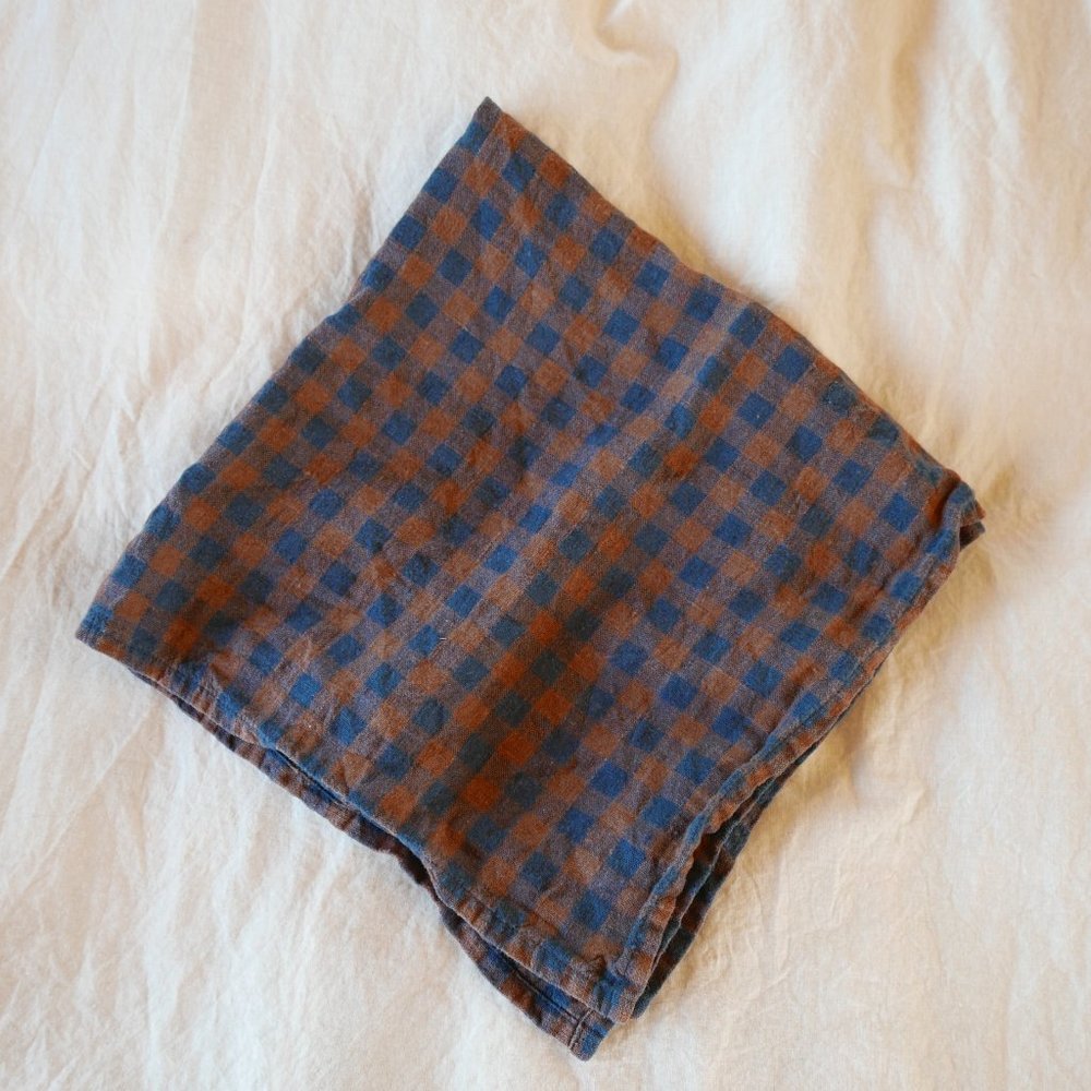 Linen Plaid Bandana